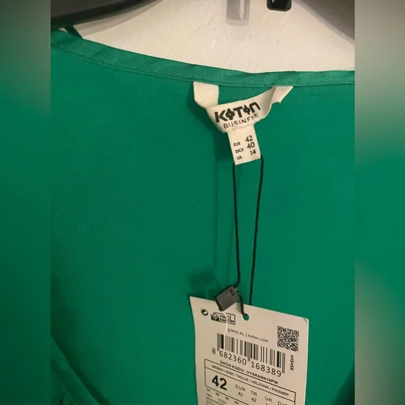 Emily in Paris Green Ruffle Blouse - Picture 2 of 3